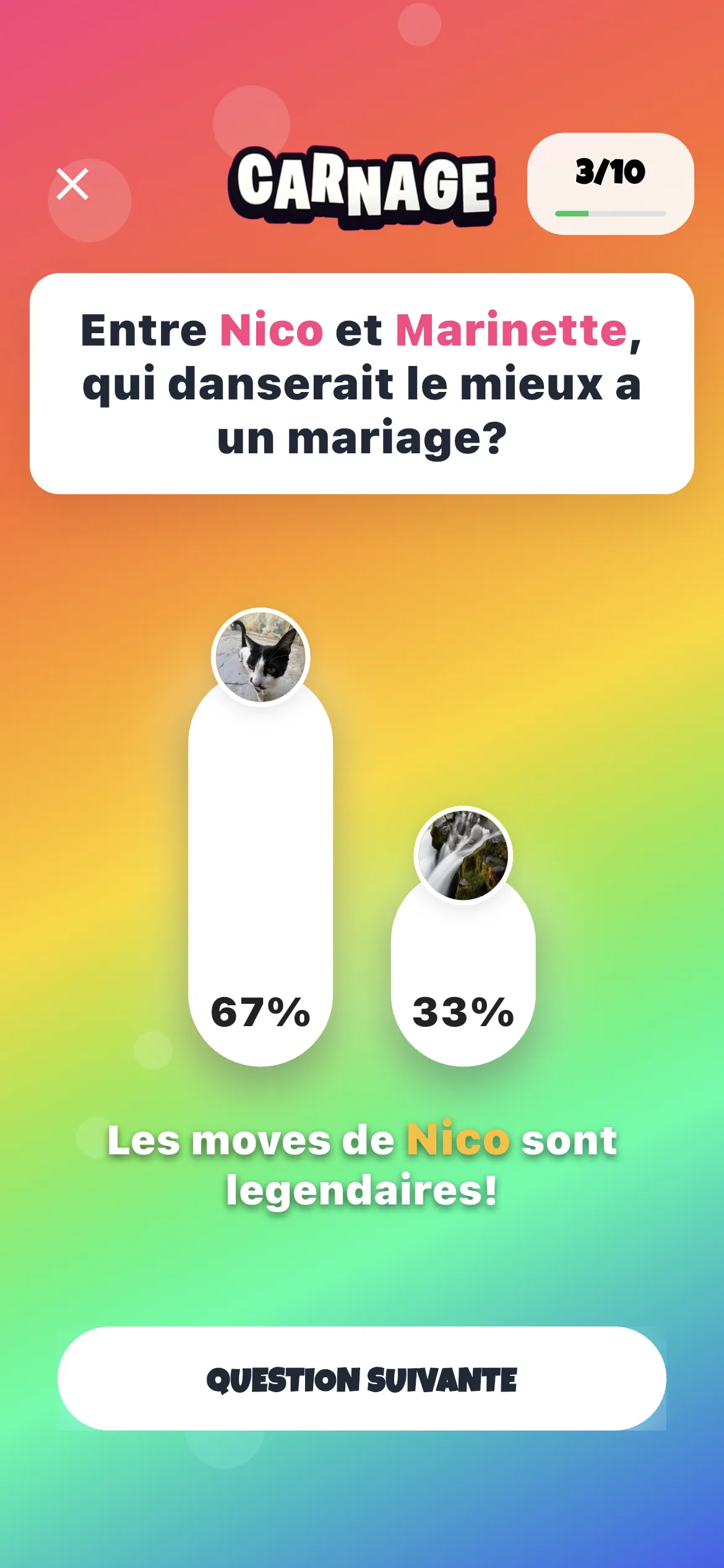 Carnage — vote entre joueurs