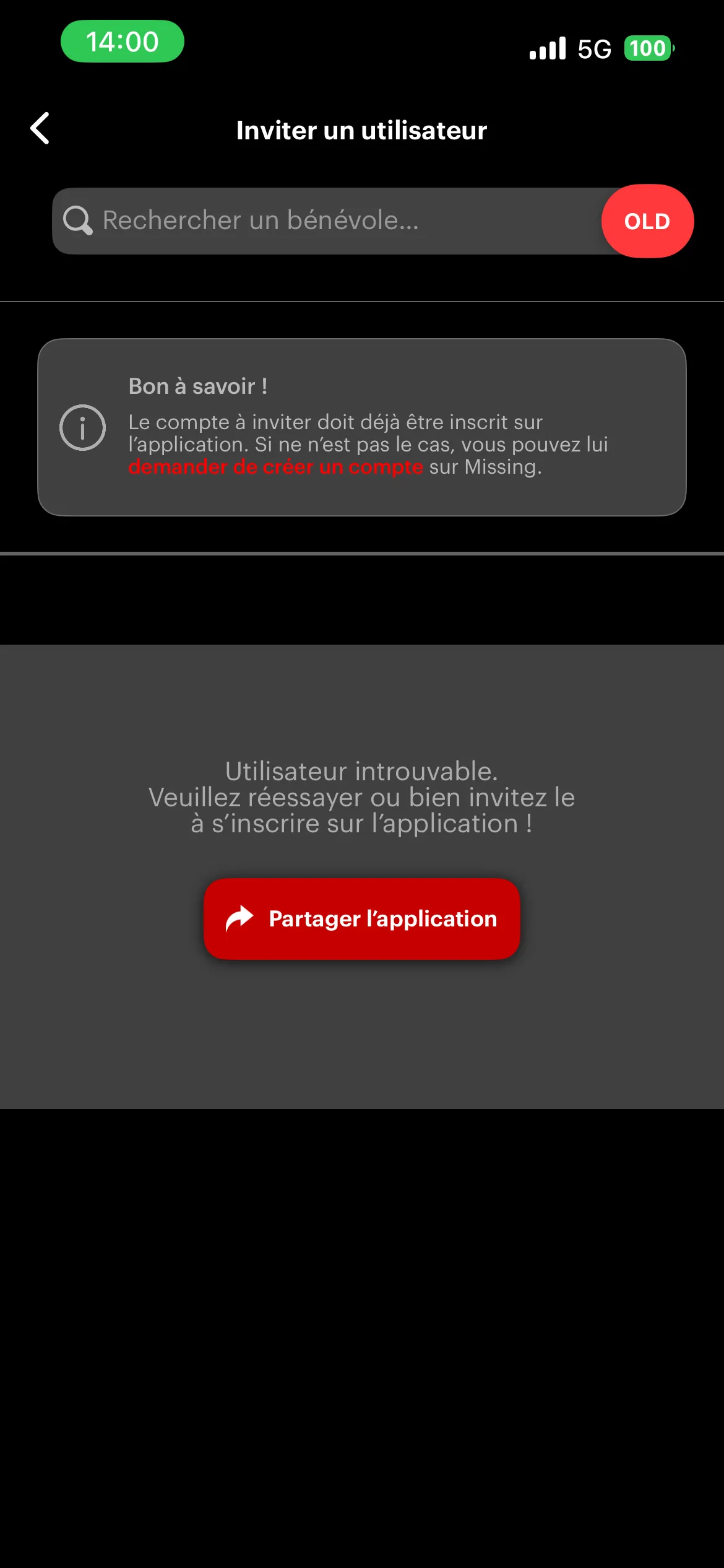 Carte bénévoles — avant intervention