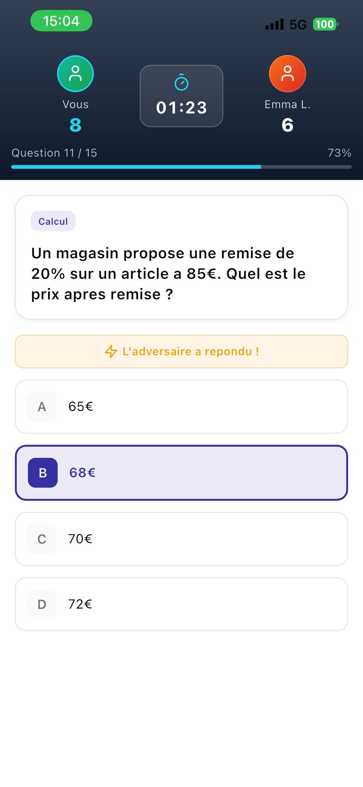 AST Blitz — duel en temps réel entre deux joueurs