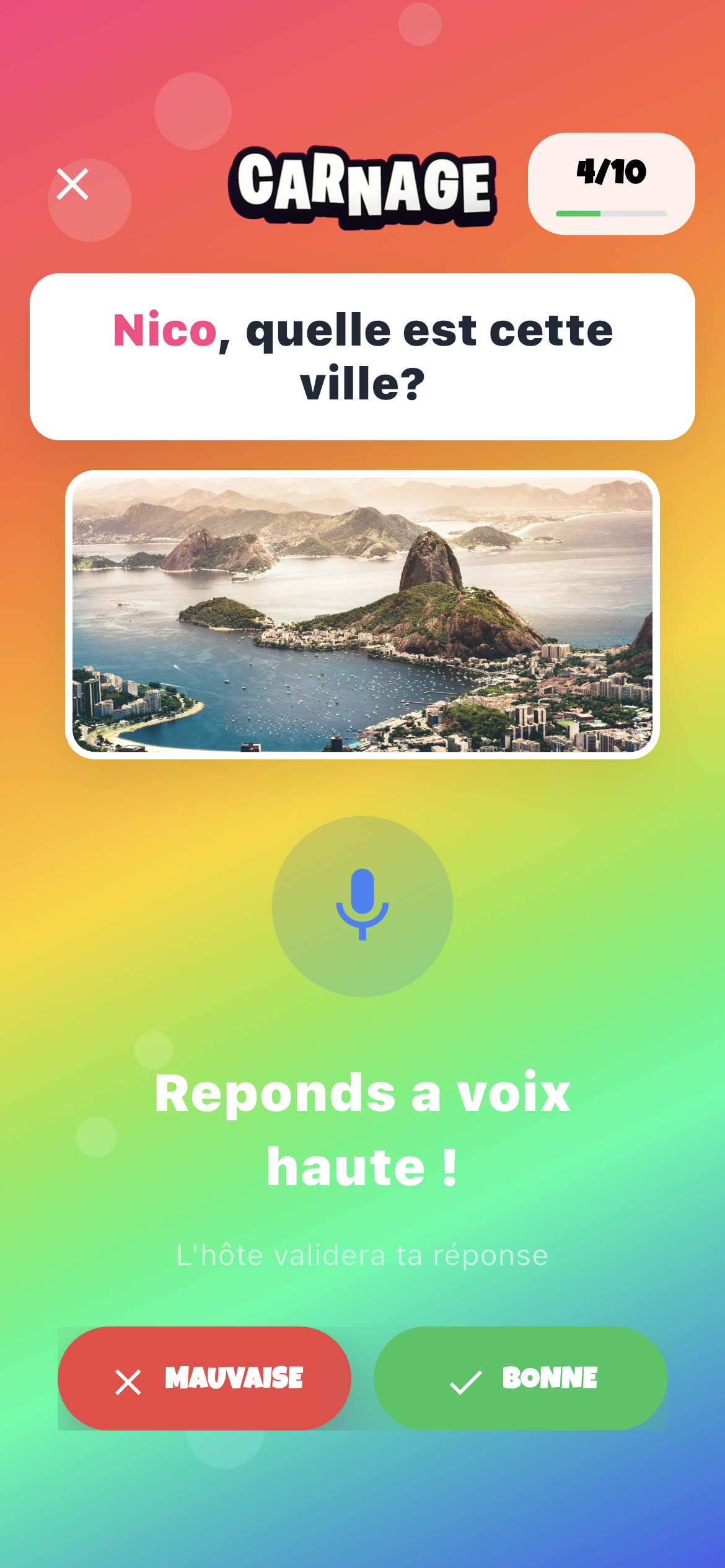 Carnage — quiz vocal