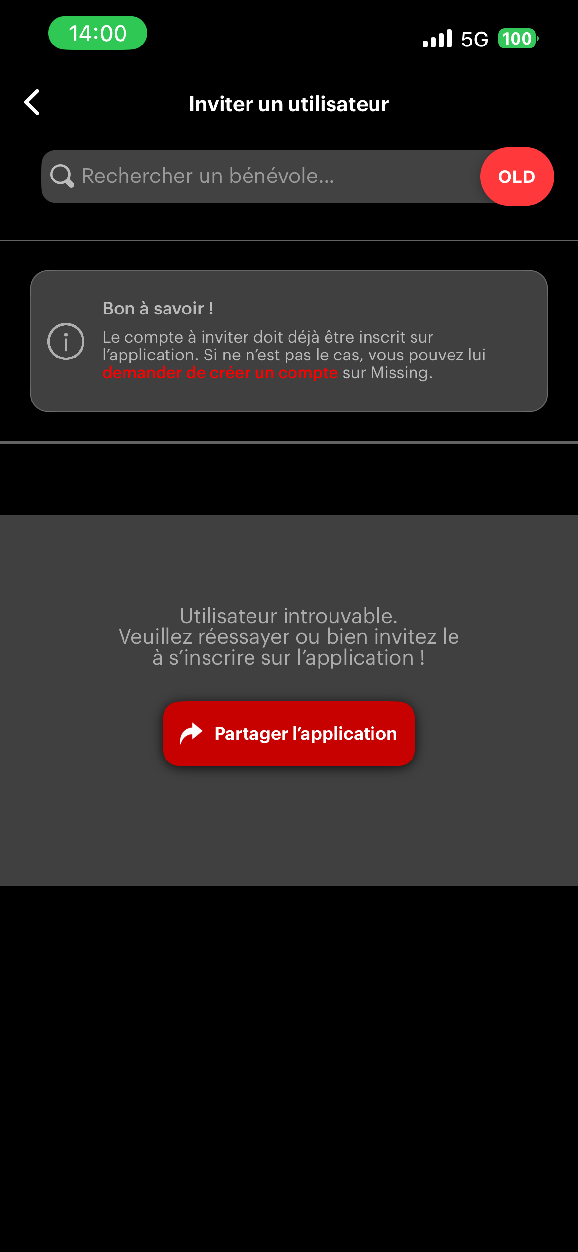 Carte bénévoles — avant intervention